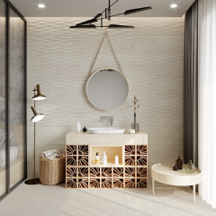 BİEN SERAMİK FAYANS 30*90 WAVY GRİ DEKOFON (1 KUTU 1,35 m2)