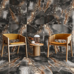 BİEN SERAMİK FAYANS  60*120 PARLAK BLACK ONYX (1KUTU 2,16 m2)