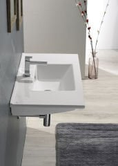 TURKUAZ CERASTYLE ARTE ETAJERLİ LAVABO