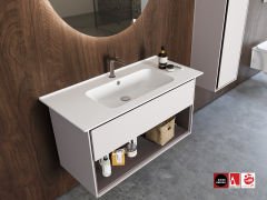 TURKUAZ CERASTYLE BLUE ETAJERLİ LAVABO